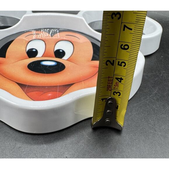 Disney Mickey Mouse Head Shaped Divided Dish Selandia Designs Melamine 11.5" -D3 - Picture 9 of 10